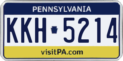 PA license plate KKH5214