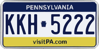 PA license plate KKH5222