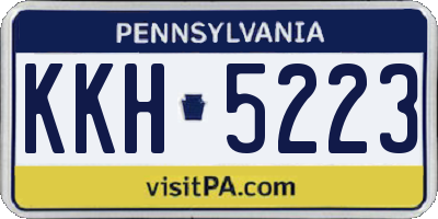 PA license plate KKH5223