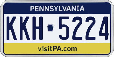 PA license plate KKH5224