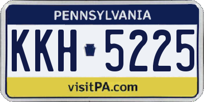 PA license plate KKH5225