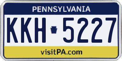 PA license plate KKH5227