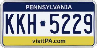 PA license plate KKH5229