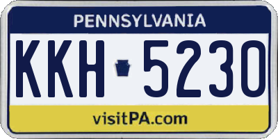PA license plate KKH5230