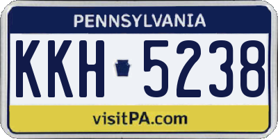 PA license plate KKH5238