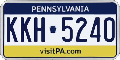 PA license plate KKH5240