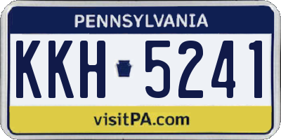 PA license plate KKH5241