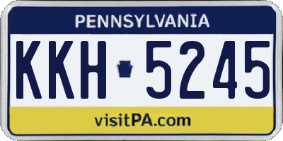 PA license plate KKH5245