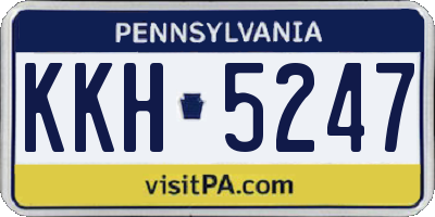 PA license plate KKH5247