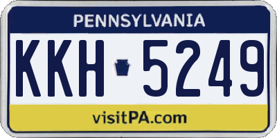 PA license plate KKH5249