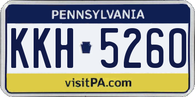 PA license plate KKH5260