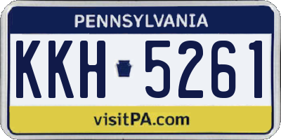 PA license plate KKH5261