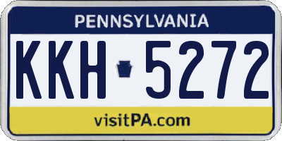 PA license plate KKH5272