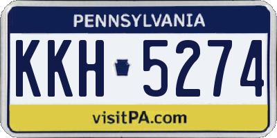 PA license plate KKH5274