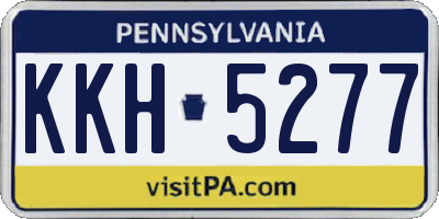 PA license plate KKH5277