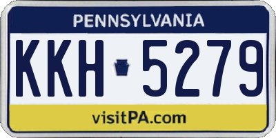 PA license plate KKH5279