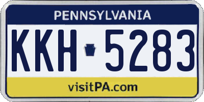 PA license plate KKH5283