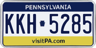 PA license plate KKH5285