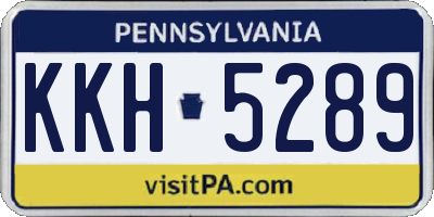 PA license plate KKH5289