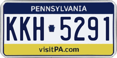 PA license plate KKH5291