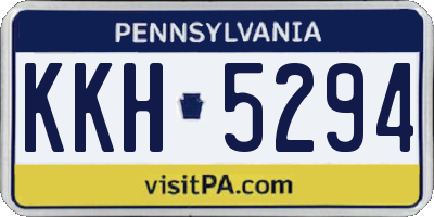 PA license plate KKH5294