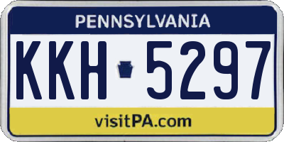 PA license plate KKH5297