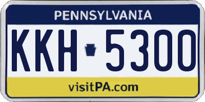 PA license plate KKH5300