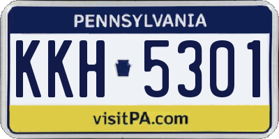 PA license plate KKH5301