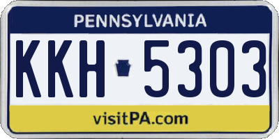 PA license plate KKH5303