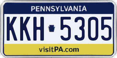 PA license plate KKH5305