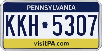PA license plate KKH5307