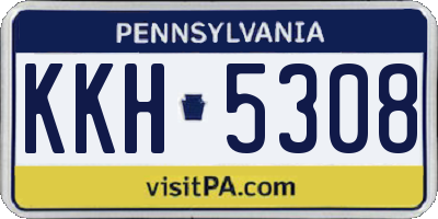 PA license plate KKH5308