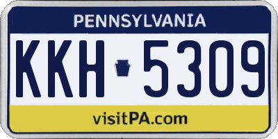 PA license plate KKH5309