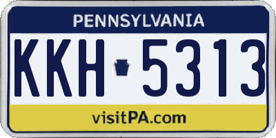 PA license plate KKH5313