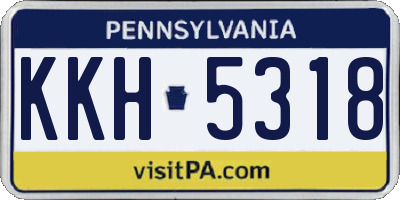 PA license plate KKH5318