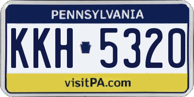 PA license plate KKH5320