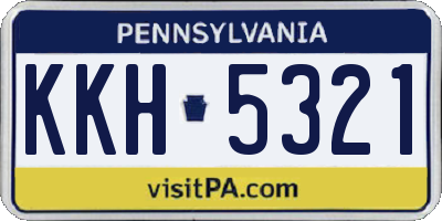 PA license plate KKH5321
