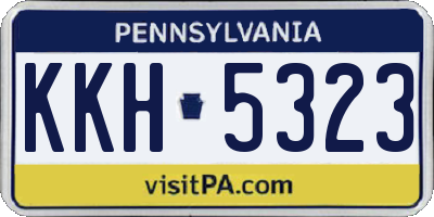 PA license plate KKH5323