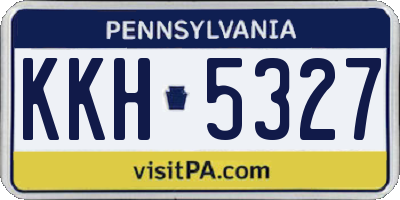 PA license plate KKH5327