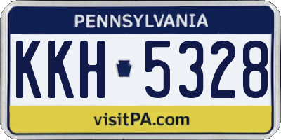PA license plate KKH5328