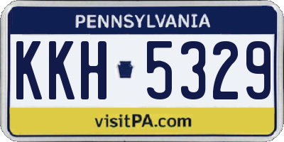 PA license plate KKH5329