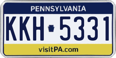 PA license plate KKH5331