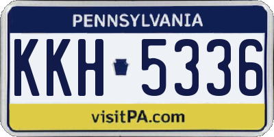 PA license plate KKH5336