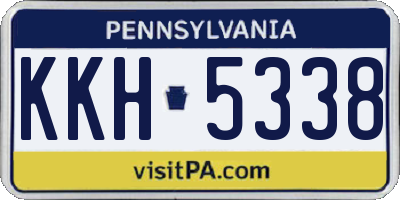 PA license plate KKH5338