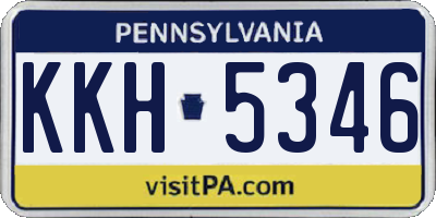 PA license plate KKH5346
