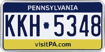 PA license plate KKH5348