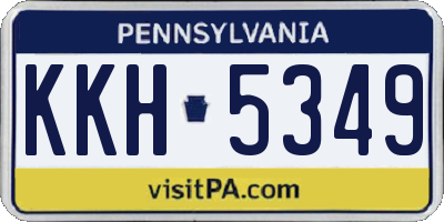 PA license plate KKH5349