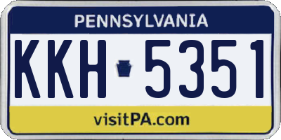 PA license plate KKH5351