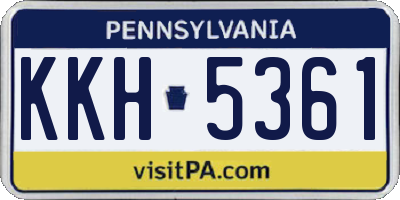 PA license plate KKH5361
