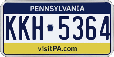 PA license plate KKH5364